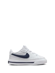 Nike White Infant Court Legacy Trainers - Image 3 of 9