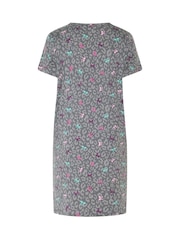 Yours Curve Grey Button Placket Nightdress - Image 6 of 6