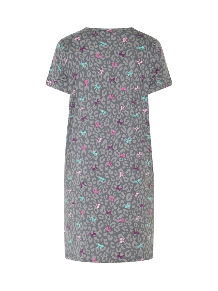 Yours Curve Grey Button Placket Nightdress - Image 6 of 6 Yours Curve Grey Button Placket Nightdress - Image 6 of 6
