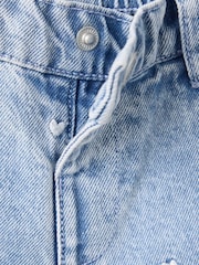 Mango Blue Heart Embroidered Wide-Leg Jeans - Image 4 of 5