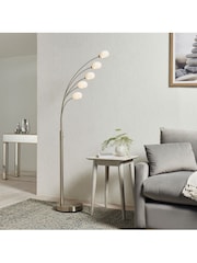 Gallery Home Silver James 5 Bulb Floor Lamp - Image 1 of 6