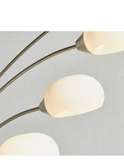 Gallery Home Silver James 5 Bulb Floor Lamp - Image 4 of 6