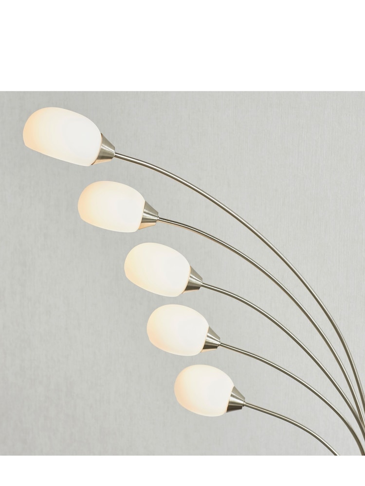Gallery Home Silver James 5 Bulb Floor Lamp - Image 6 of 6