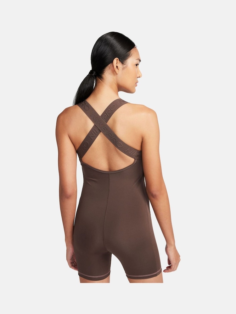 Nike Brown Dri-FIT Pro Unitard Jumpsuit Bodysuit - Image 2 of 4