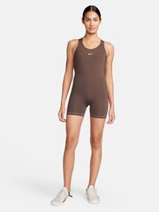 Nike Brown Dri-FIT Pro Unitard Jumpsuit Bodysuit - Image 4 of 4