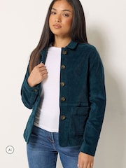 M&Co Blue Petite Cord Blazer - Image 1 of 4