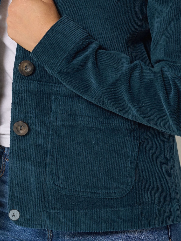 M&Co Blue Petite Cord Blazer - Image 4 of 4 M&Co Blue Petite Cord Blazer - Image 4 of 4