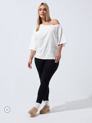 Hvit - Yours Curve Limited T-skjorte med bare skuldre - Bilde 2 av 6
