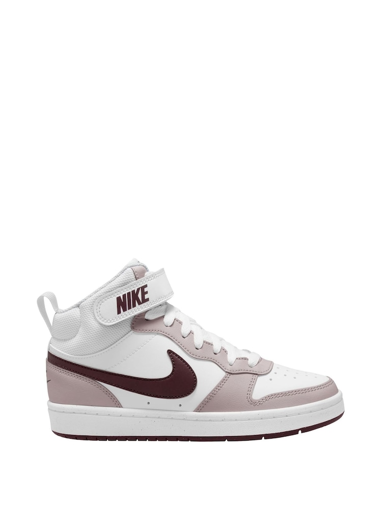 Nike Violet Youth Court Borough Mid Trainers - Image 1 of 4