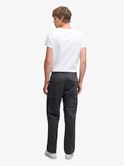 Superdry Black Regular Tapered Cargo Trousers - Image 3 of 6