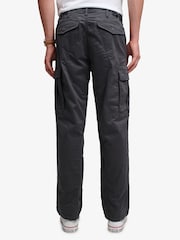 Superdry Black Regular Tapered Cargo Trousers - Image 4 of 6