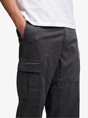 Superdry Black Regular Tapered Cargo Trousers - Image 5 of 6