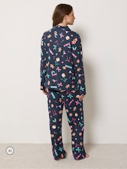 M&Co Red Christmas Soft Touch Pyjamas Set - Image 3 of 6