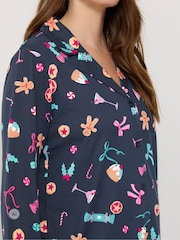 M&Co Red Christmas Soft Touch Pyjamas Set - Image 4 of 6
