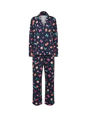 M&Co Red Christmas Soft Touch Pyjamas Set - Image 5 of 6