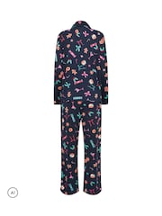 M&Co Red Christmas Soft Touch Pyjamas Set - Image 6 of 6