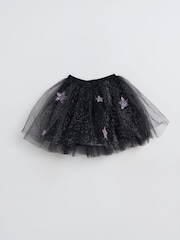 Mango Black Star Appliqué Tulle Skirt - Image 2 of 4