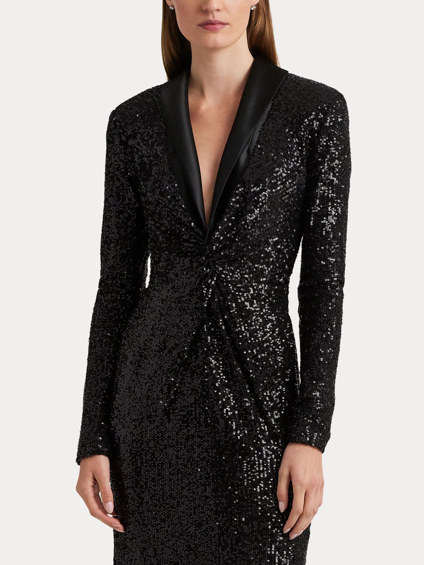 送料関税込【LAUREN RALPH LAUREN】TWIST-FRONT COCKTAIL DRESS Buy Lauren Ralph Lauren Twist Front Sequined Cocktail Black