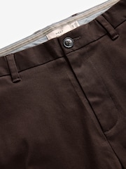 Brown Straight Fit Stretch Printed Soft Touch Chino Trousers - Image 7 of 9