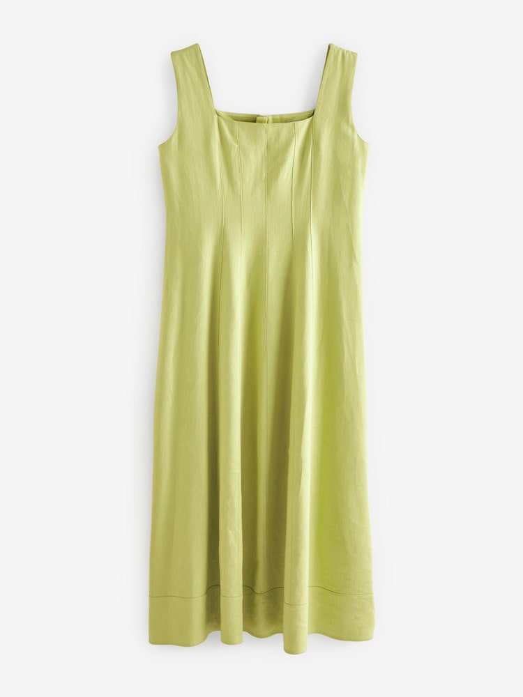 Green Maxi Dress With Linen - Image 1 of 1