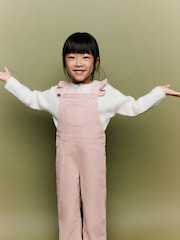 Mango Pink Ruffled Strap Dungarees - Image 1 of 6