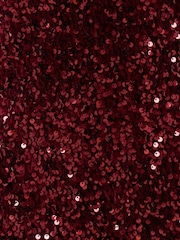 أحمر - Threadbare High Neck Sequin Mini Dress - صورة 5 من 5