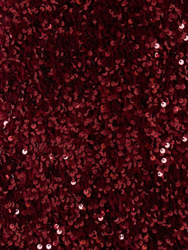 أحمر - Threadbare High Neck Sequin Mini Dress - صورة 5 من 5 أحمر - Threadbare High Neck Sequin Mini Dress - صورة 5 من 5