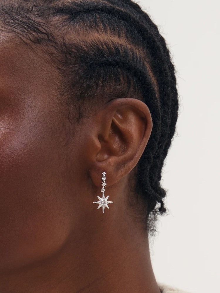 Inicio Silver Tone Mismatch Celestial Earrings - Image 1 of 3