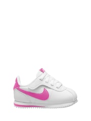 Nike White/Pink Infant Cortez EasyOn Trainers - Image 1 of 1