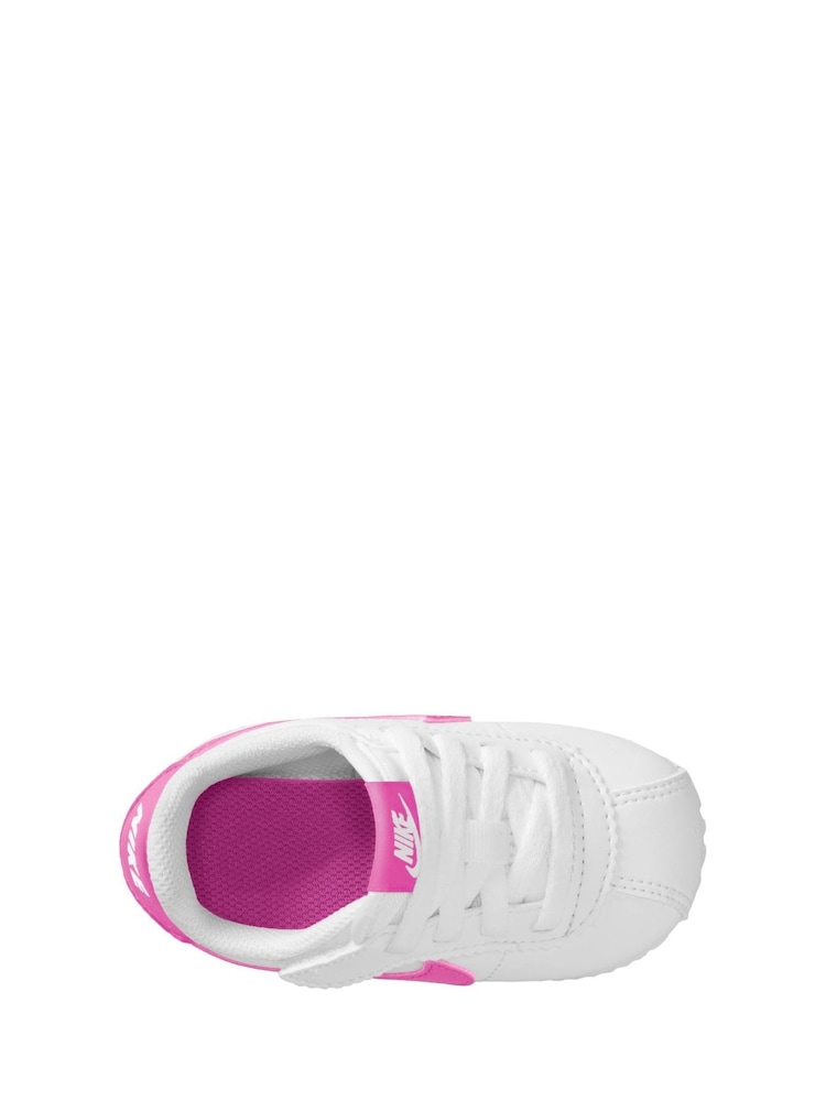 Buy Nike White/Pink Infant Cortez EasyOn Trainers from Next