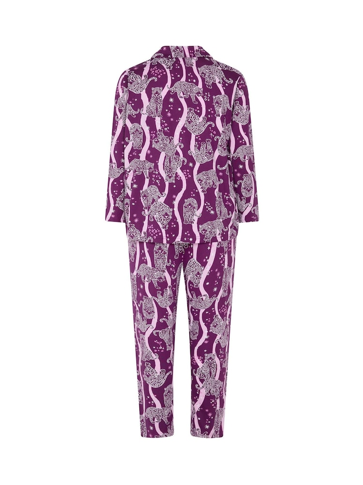 Yours Curve Red Leopard Graphic Soft Touch Pyjamas Set - Image 5 of 5 Yours Curve Red Leopard Graphic Soft Touch Pyjamas Set - Image 5 of 5