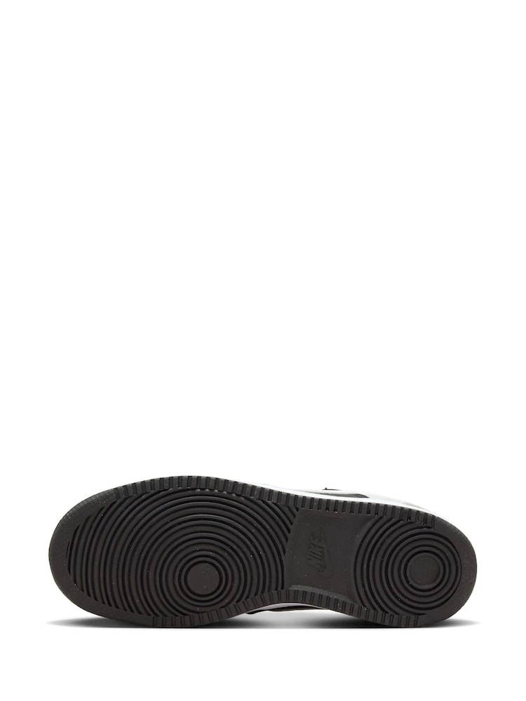 Nike Black/White Court Vision Low Trainers - Image 10 of 12