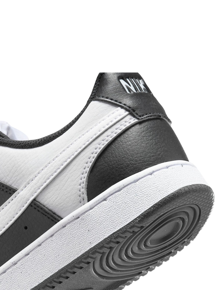 Nike Black/White Court Vision Low Trainers - Image 12 of 12