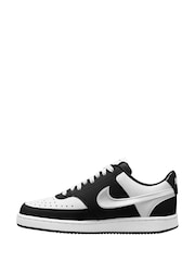 Nike Black/White Court Vision Low Trainers - Image 2 of 12