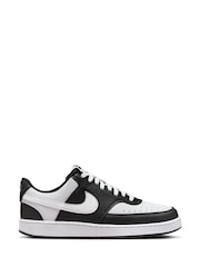 Nike Black/White Court Vision Low Trainers - Image 3 of 12