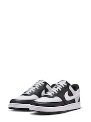 Nike Black/White Court Vision Low Trainers - Image 5 of 12