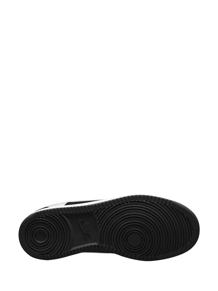 Nike Black/White Court Vision Low Trainers - Image 9 of 12