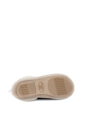 Totes Cream Isotoner Ladies Cable Boot Slippers - Image 3 of 5