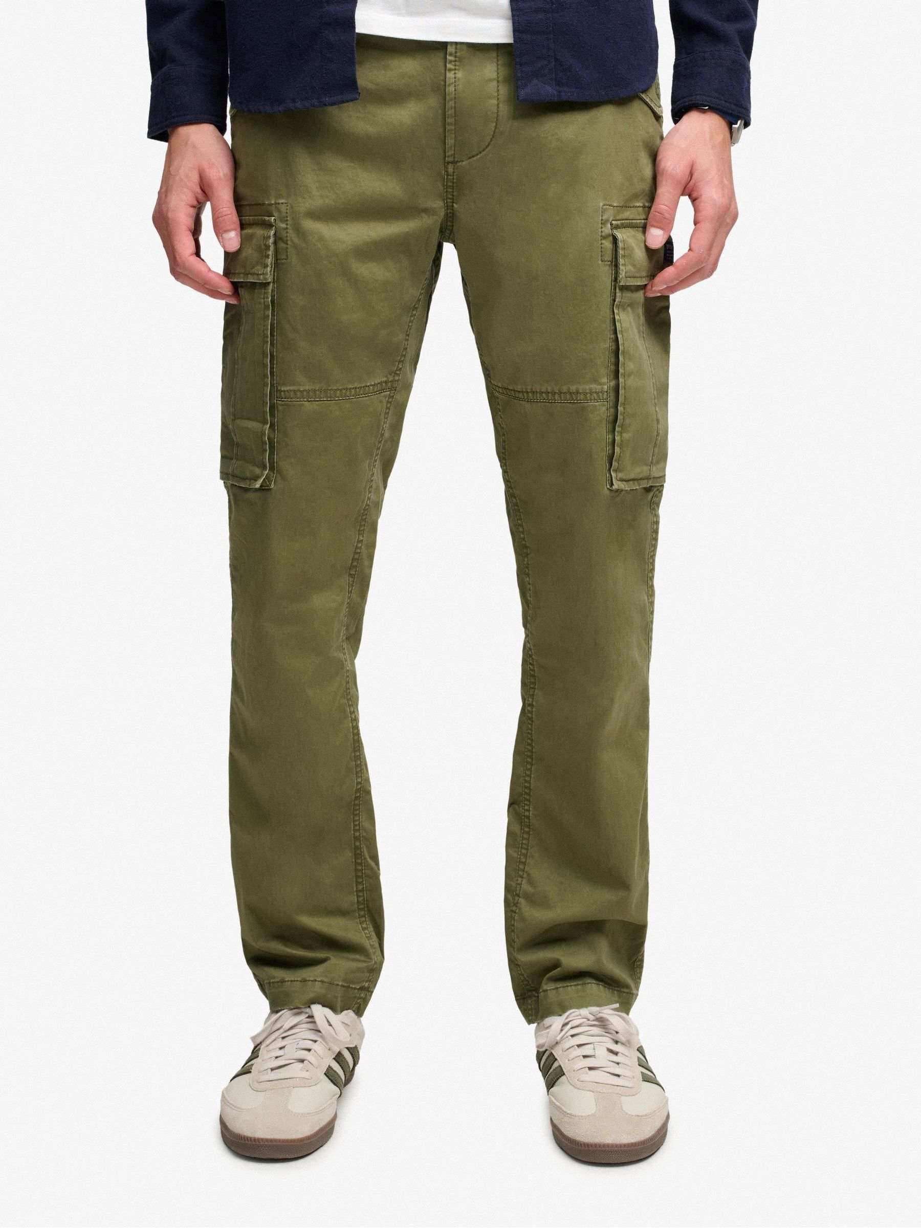 Superdry Men's Green Slim Taper Cargo Trousers - Image 1