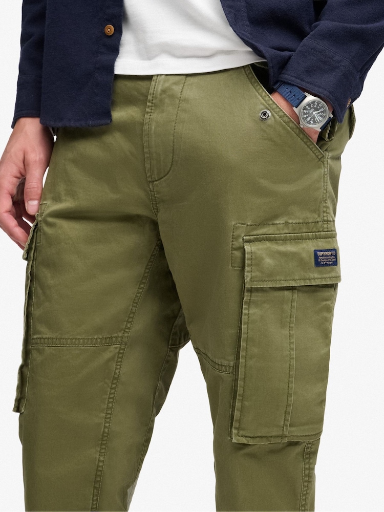 Superdry Green Slim Taper Cargo Trousers - Image 5 of 5 Superdry Green Slim Taper Cargo Trousers - Image 5 of 5