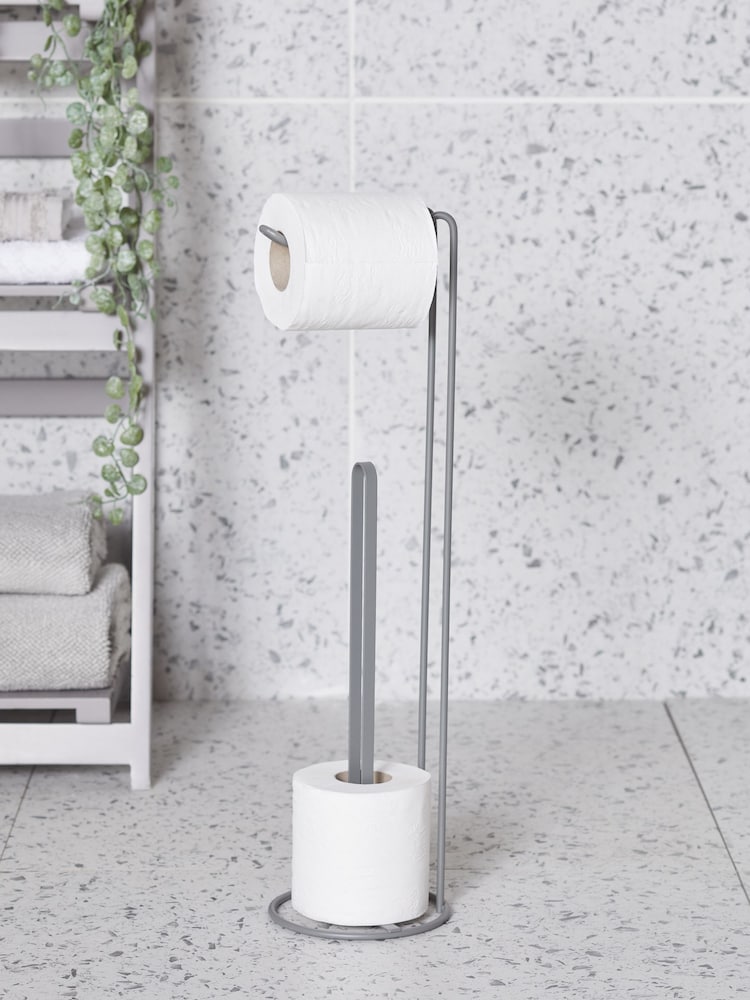 Grey Wire Toilet Roll Holder - Image 1 of 4