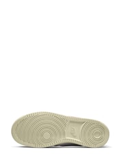 Nike White/Burgundy Court Vision Low Next Nature Trainers - Image 6 of 8