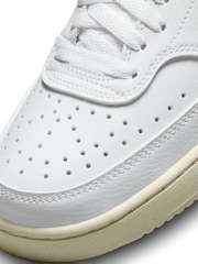 Nike White/Burgundy Court Vision Low Next Nature Trainers - Image 7 of 8