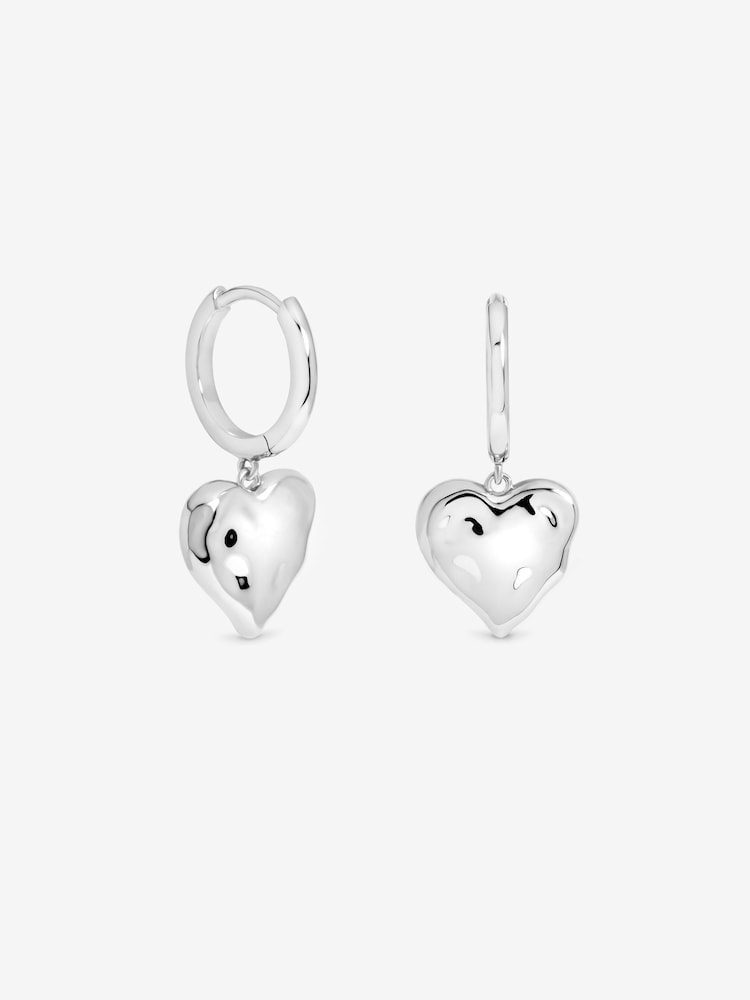 Inicio molten Heart Huggie Charm Earrings - Slika 1 od 1