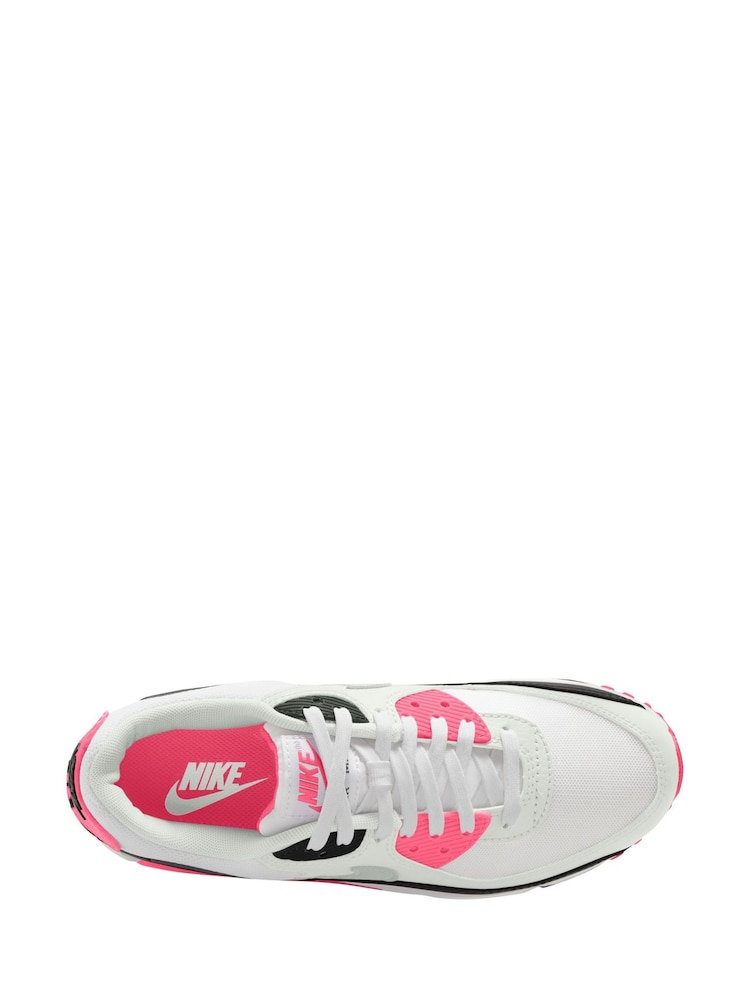 Nike Pink/Grey Air Max 90 Trainers - Image 3 of 4