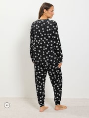 Etoile noire - Yours Curve Fleece Pyjama Set - Image 3 de 7