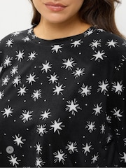 Etoile noire - Yours Curve Fleece Pyjama Set - Image 4 de 7
