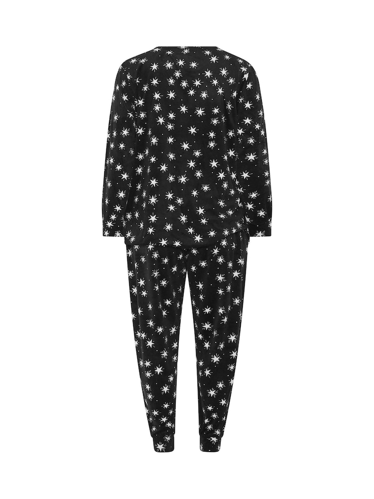 Etoile noire - Yours Curve Fleece Pyjama Set - Image 7 de 7