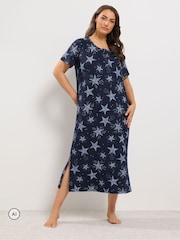 Camisón semilargo con tapeta de estrella de Yours Curve - Imagen 1 de 5