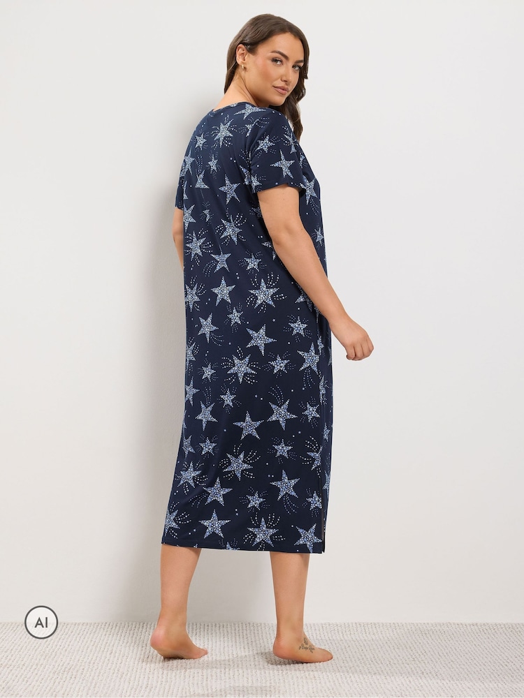 Camisón semilargo con tapeta de estrella de Yours Curve - Imagen 2 de 5 Camisón semilargo con tapeta de estrella de Yours Curve - Imagen 2 de 5